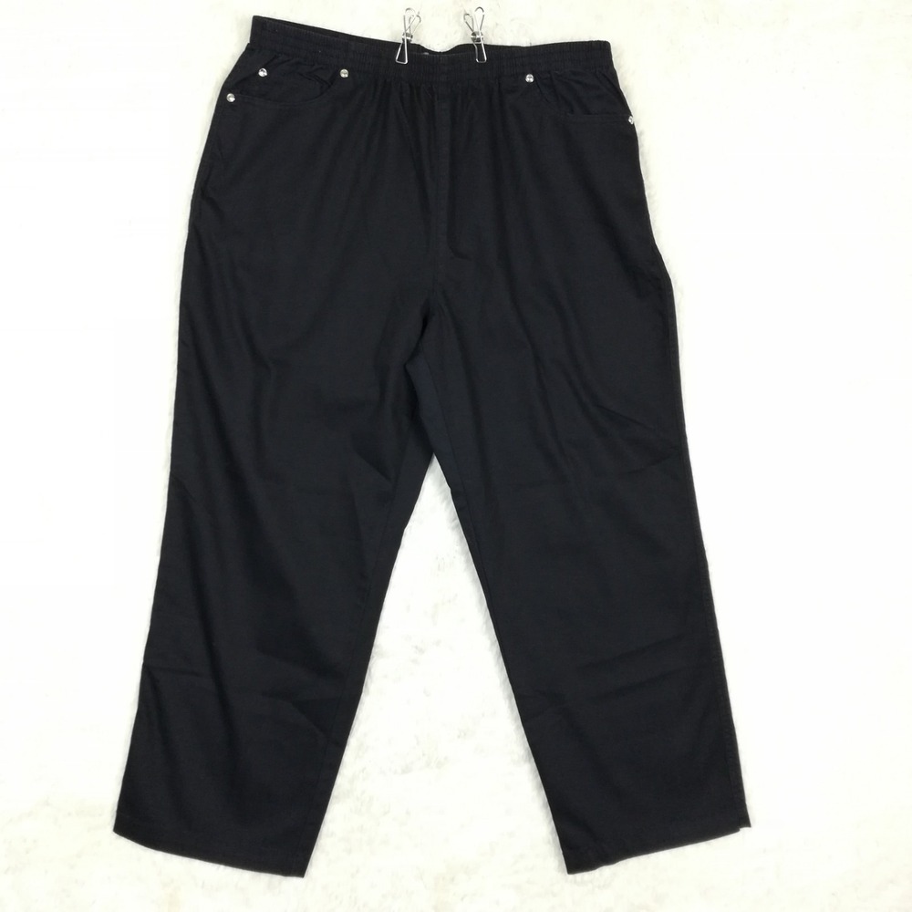 Koret Womens Pants Trouser Classic Navy Blue Pull On High Rise Ankle Plus 18W